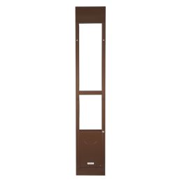 VEVOR Dog Door for Sliding Glass Door, 75 7/8 to 80 11/16 in Adjustable Height, Aluminum Alloy Frame with Rotating Hinges, Lock Design