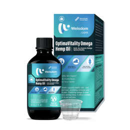 OptimaVitality Omega Hemp Oil for Dogs Supports Skin Coat Joint Health and Overall Wellness