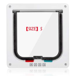 Cat Door Flap pet hole dog door two-way free access doorway installation glass wooden door (Select: Cat Door Flap-S)