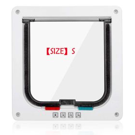 Cat Door Flap pet hole dog door two-way free access doorway installation glass wooden door (Select: Cat Door Flap-S)